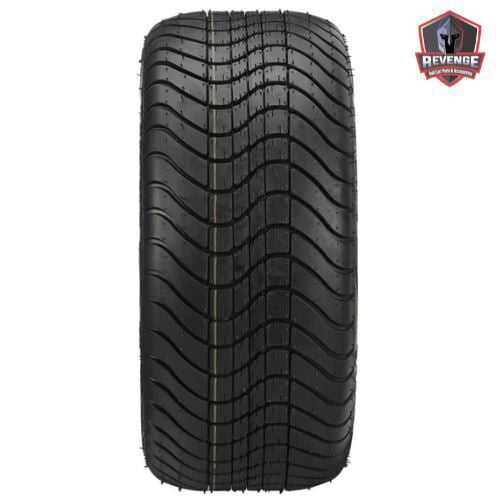 12" Azusa Machined Black Golf Cart Wheels and Tires Combo (215/40-12) Set of 4