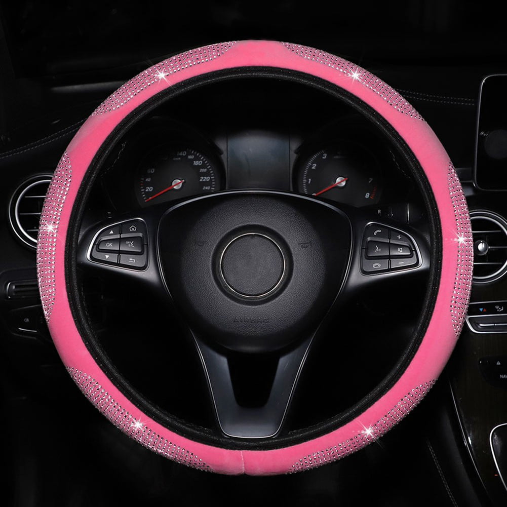 Gerich Universal Bling Diamond Car Steering Wheel Cover 15\'\'/38cm for Car Accessories
