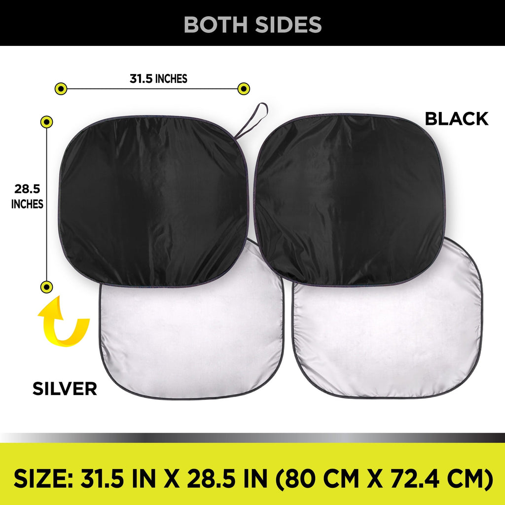 Auto Drive Black Twist Sunshade for Automotive Windshield 1 Pair, 28.5" x 31.5"