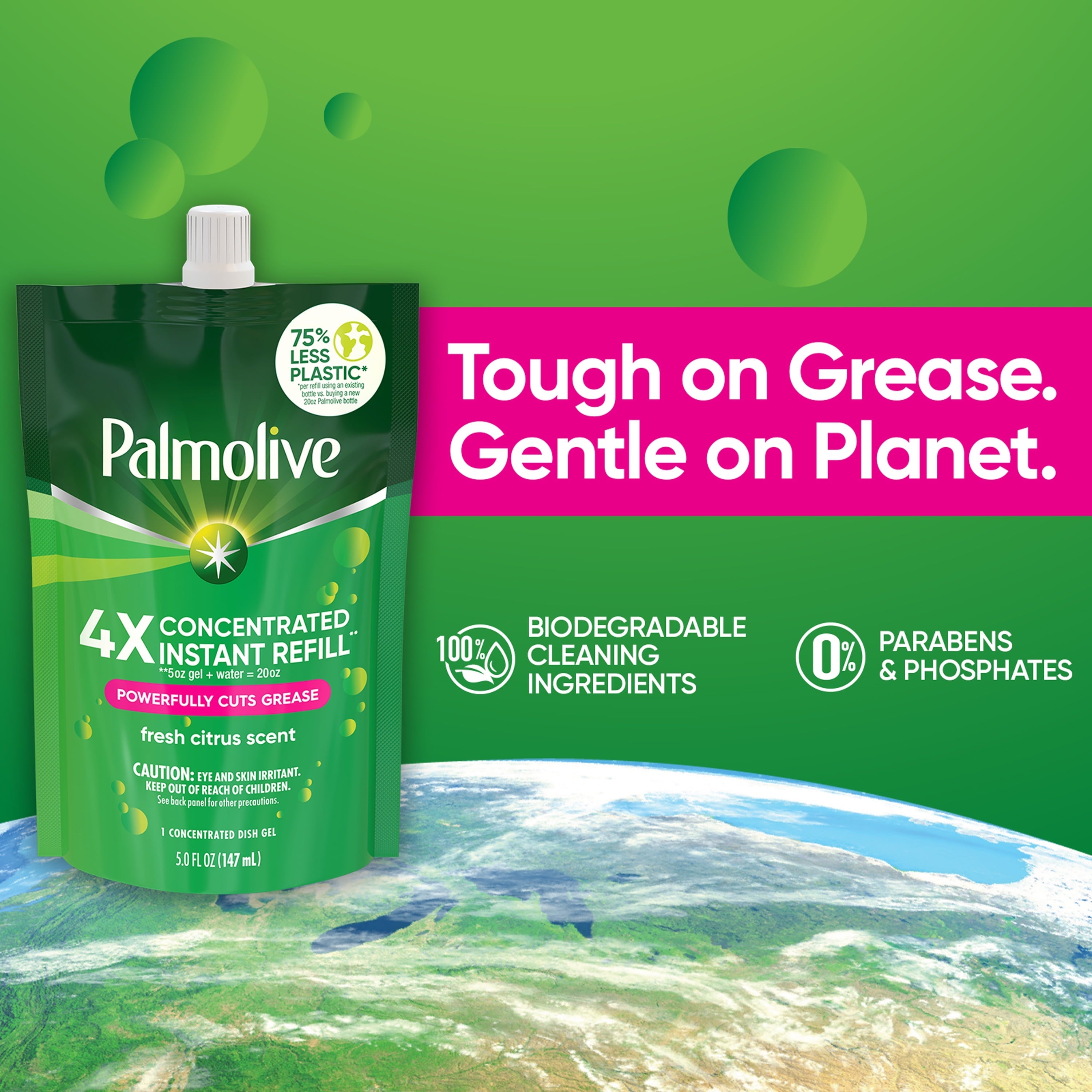 Palmolive 4X Concentrated* Dish Gel Starter Kit, Fresh Citrus Scent