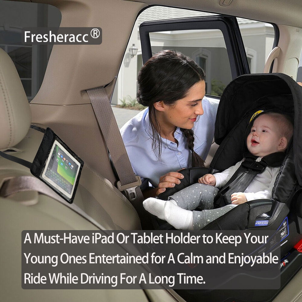 Car Back Seat Holder Compatible With iPad Kindle for Rear and Forward Facing Mirror, Headrest Mount Hanger Case For Vehicle Headrest Up to 10.5', lightweight Washable and Portable