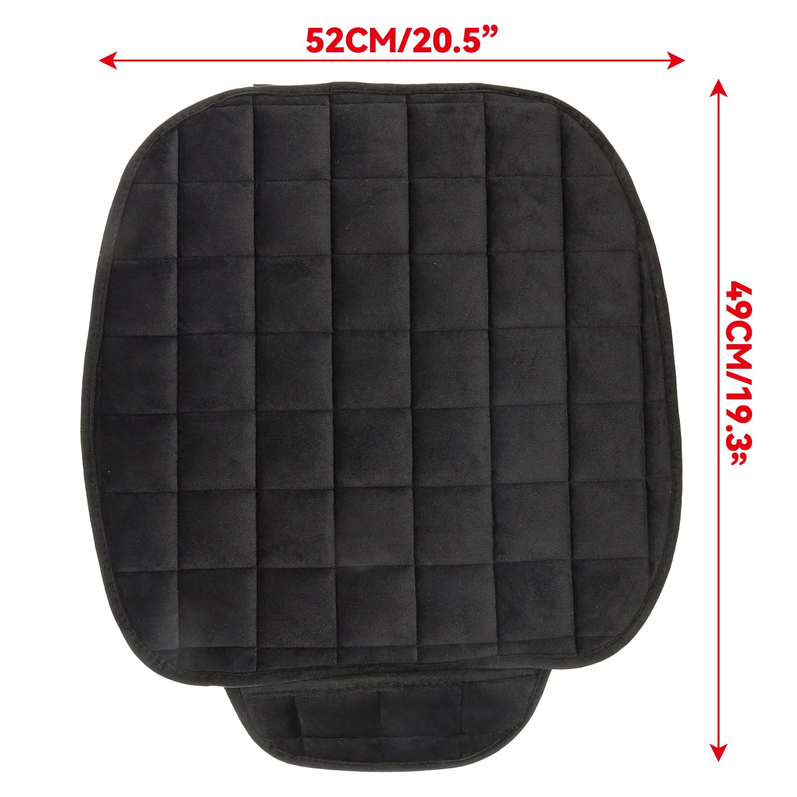 XUKEY 2pcs Universal Front Car Seat Cushion Cover Pad Chair Breathable Protector Soft Black