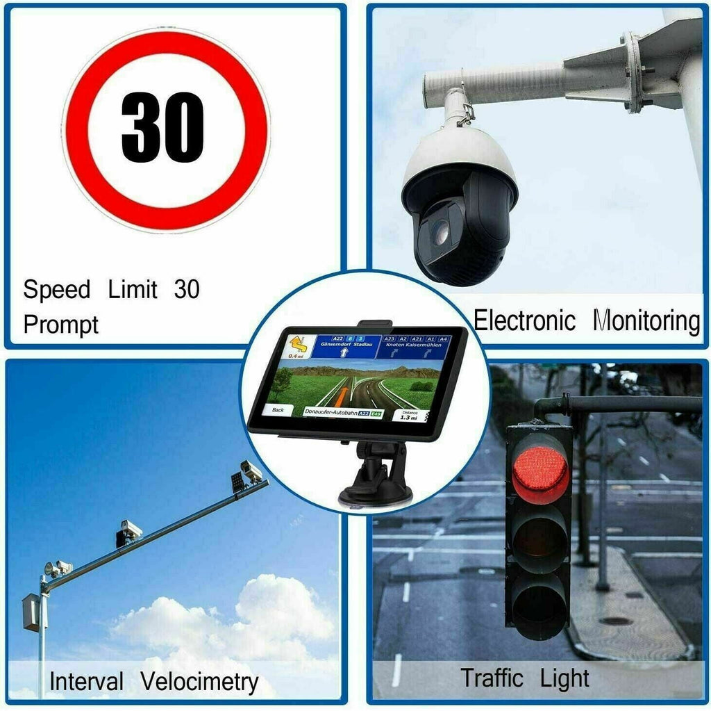 NEW 7" Inch Car & Truck GPS Navigation Navigator Sat Navi 8GB 256MB Canada Mexico US 7075