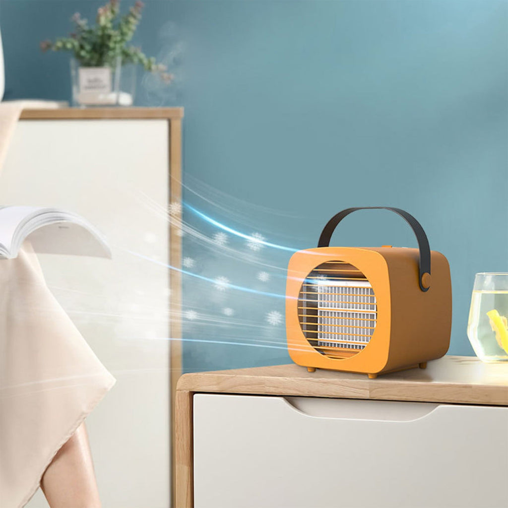 Vikakiooze 2023 Promotion on sale, Portable Air Cooler, Office Silent Mini Evaporative Air Fan, U Rechargeable Small Fan