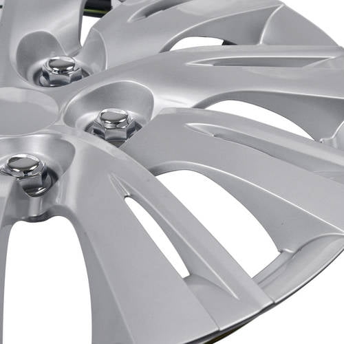 BDK 2012, 2013 Toyota Camry Style Hubcaps Wheel Cover, 16" Silver Replica Cover, 4 Pieces, ABS Plastic