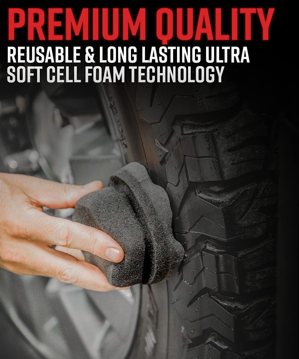 Tire Hex Grip Applicator Tire Shine Car Detailing Foam Sponge Tool Car Wash Tire Cleaner Wheel Cleaner Rim