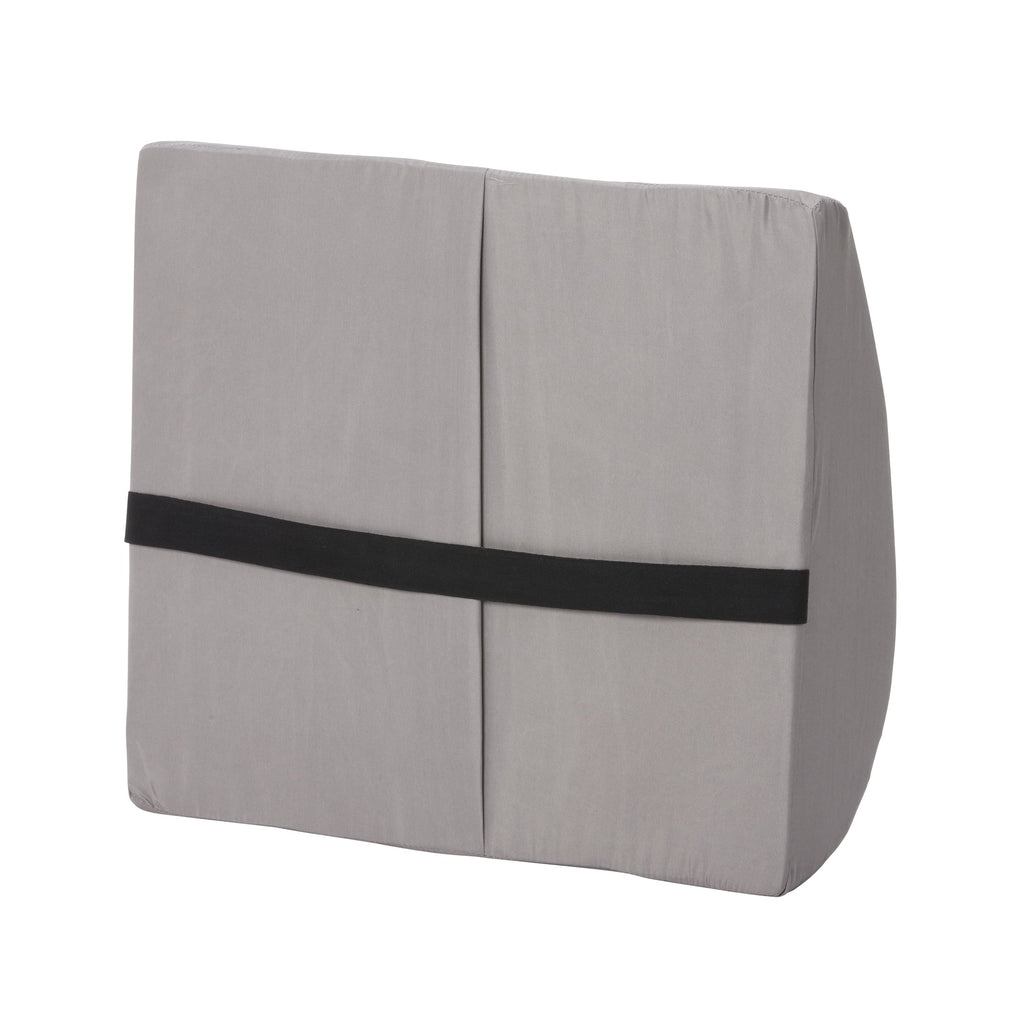 Duro-Med Contour Foam Lumbar Back Support Cushion Pillow with Strap, Gray
