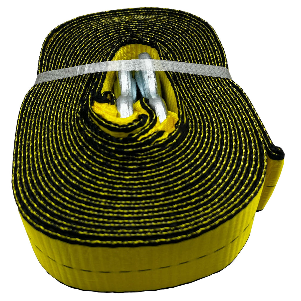 Everest 2" x 30'  Reflective Tow Strap with Forged Hooks, 3,333 lb W/LL, 1-Pack