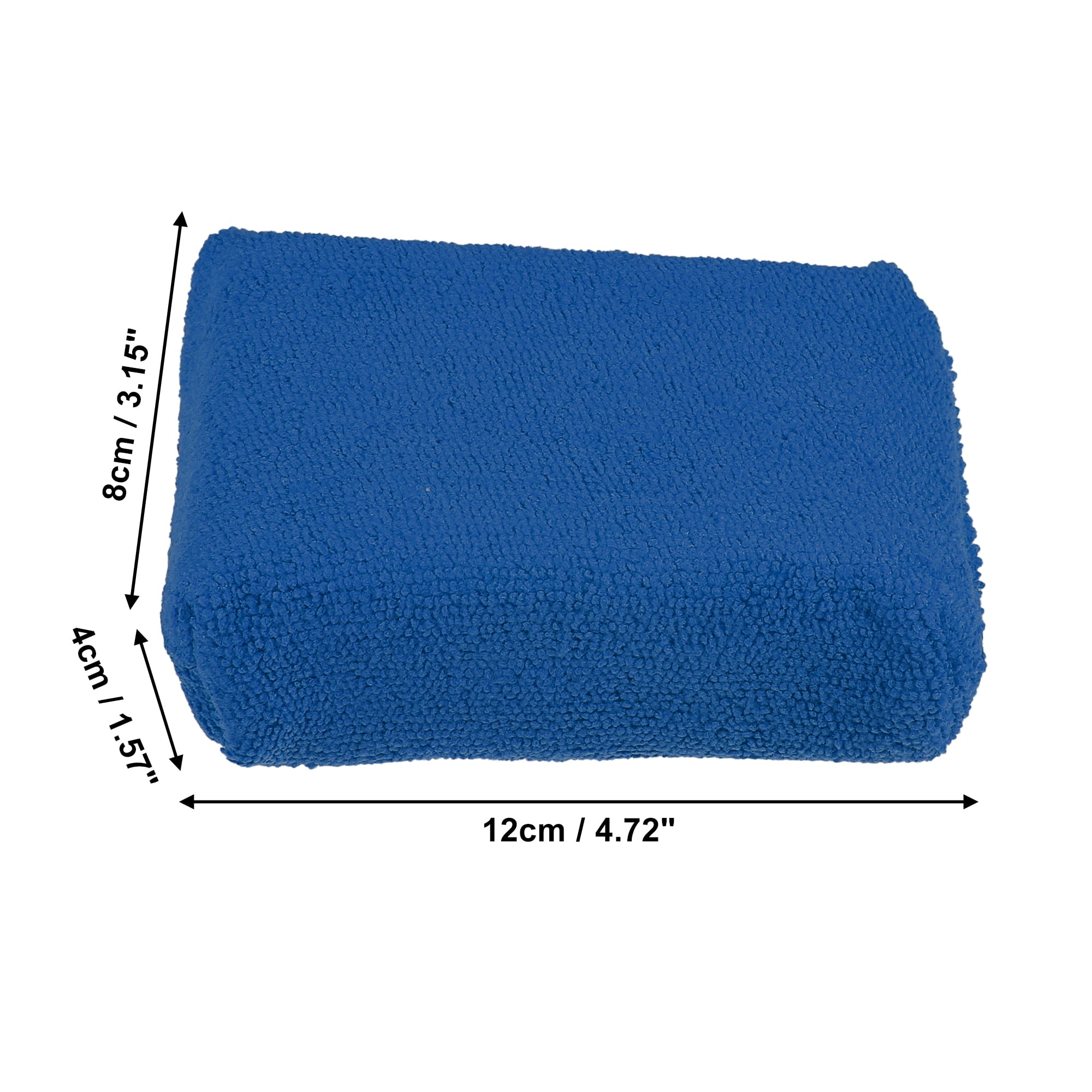 Unique Bargains 6pcs Dark Blue Microfiber Detailing Applicator Sponges for Applying Wax Car Wash Dirt Washing Tool