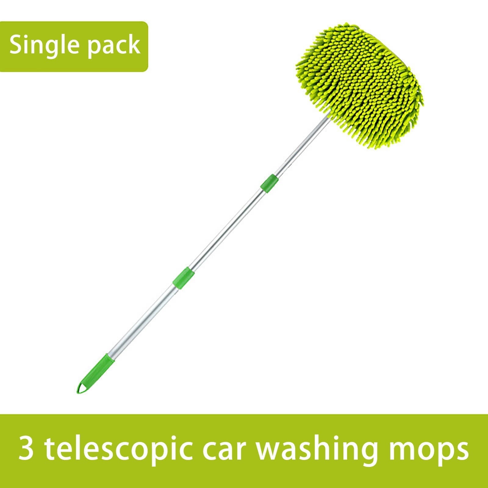 OAVQHLG3B 45" Microfiber Car Wash Brush Mop Car Cleaning Kit,Mitt Sponge with Long Handle,Car Cleaning Supplies Duster Washing Car Tools Household Essentials for Car Washing