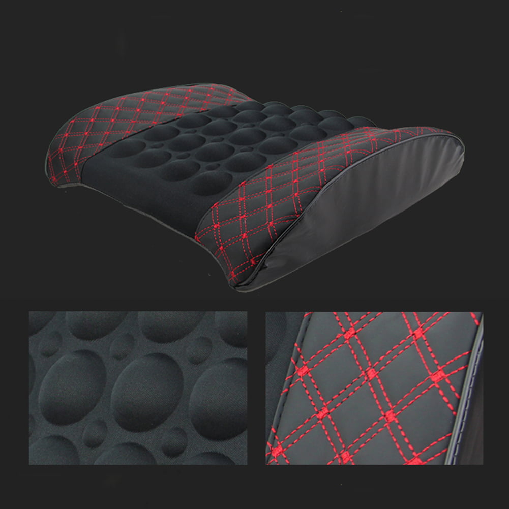 Walbest 12V Car Electric Massage Cushion Lumbar Massage, Car Seat Back Support Waist Cushion, Lumbar Relaxation Devices, Car Waist Pad Pillows for Driver Car Cushion Relieve Body, Microfiber Leather
