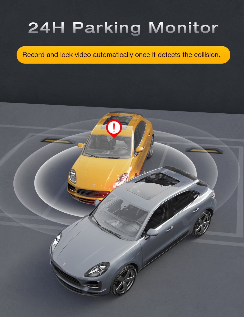 TOGUARD 2.5K Mirror Dash Cam for Car, Dual Dash Camera Front and Rear w/10" Full Touch Screen, Rear View Mirror Camera, 1080P Waterproof Reverse Backup Camera, Parking Assist, Loop Recording, G-Sensor