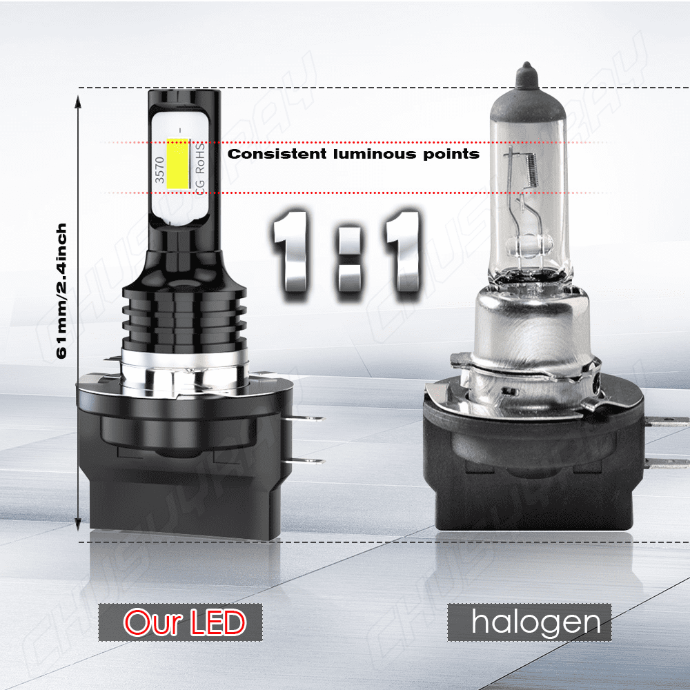 Pair H11B LED Headlight Kits 110W Bright Light Bulbs 6000K Driving DRL Lamp Waterproof for Car