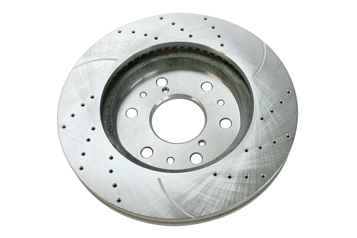 AutoShack Front Drilled Slotted Brake Rotors Silver and Ceramic Pads Kit Driver and Passenger Side Replacement for 2013 2014 2015 2016 2017 2018 2019 Cadillac XTS 3.6L V6 AWD FWD