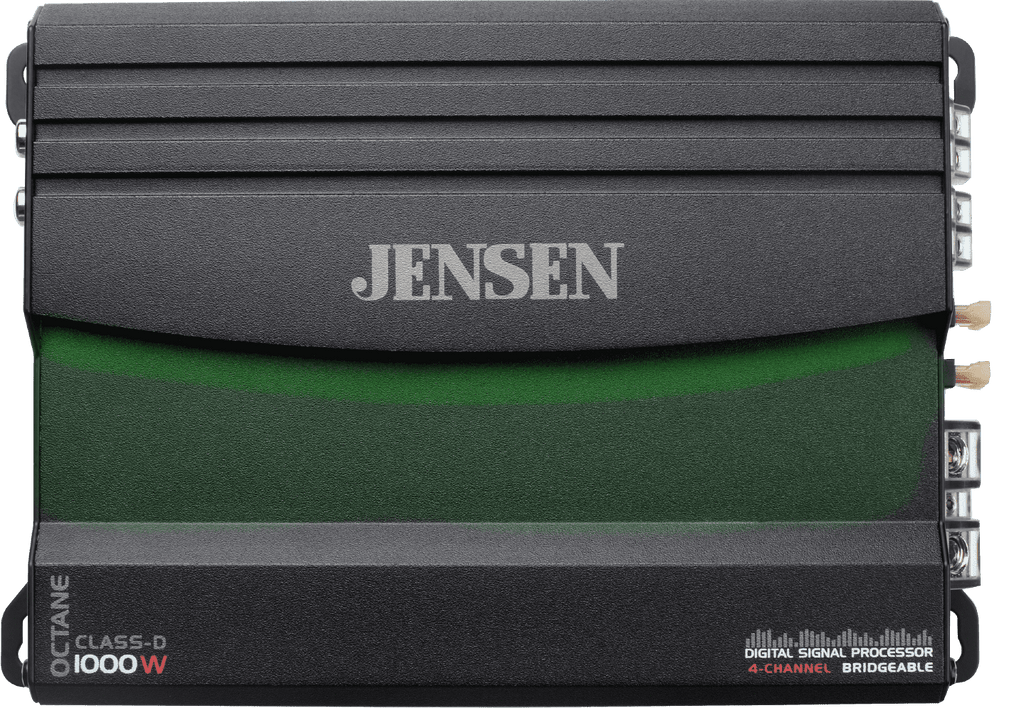 JENSEN XDA94RB Class D 4 Channel Bridgeable Amplifier with 80 Watts x 4 RMS and 1000 Watts