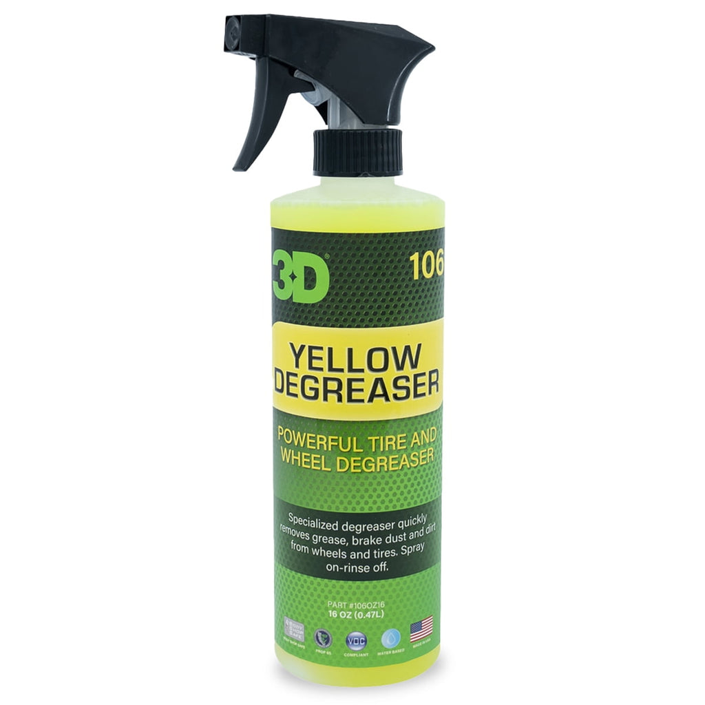 3D Yellow Degreaser - Wheel & Tire Cleaner - All in One Wheel & Tire Car Wash Detailing Spray 16oz.