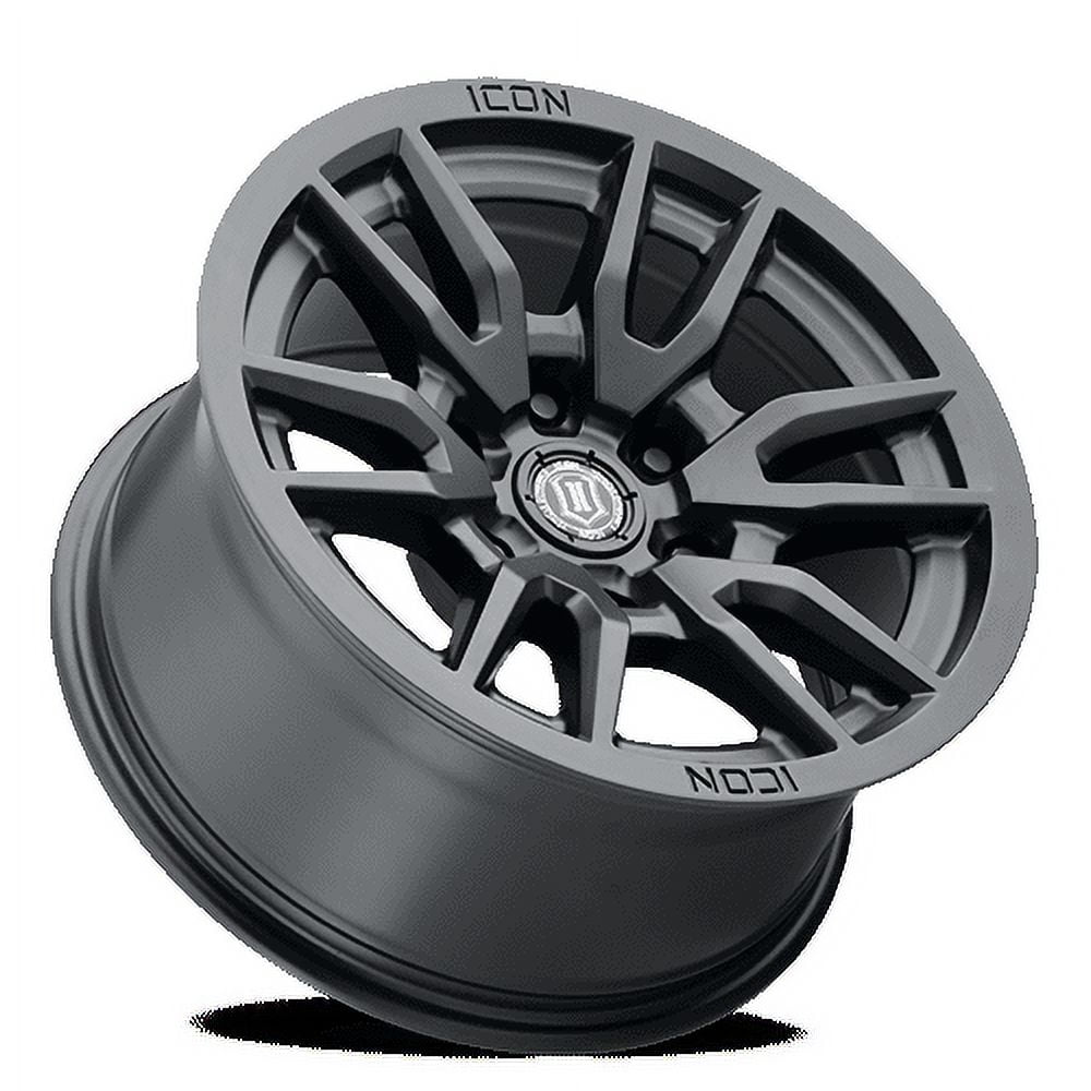 17x8.5 Icon Alloys Vector 6 Satin Black Wheel 6x120 (0mm) Fits select: 2015-2022 CHEVROLET COLORADO, 2015-2022 GMC CANYON