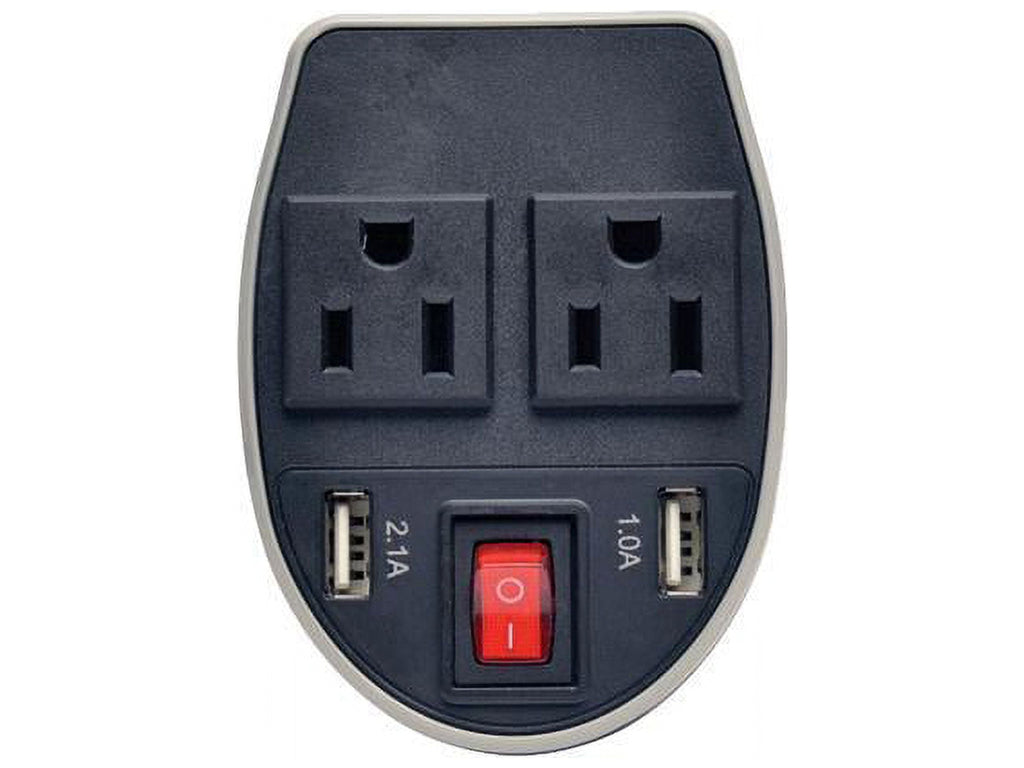Tripp Lite 200W Car Power Inverter with 2 Outlets & 2 USB Charging Ports, Cup Holder Design (PV200CUSB)
