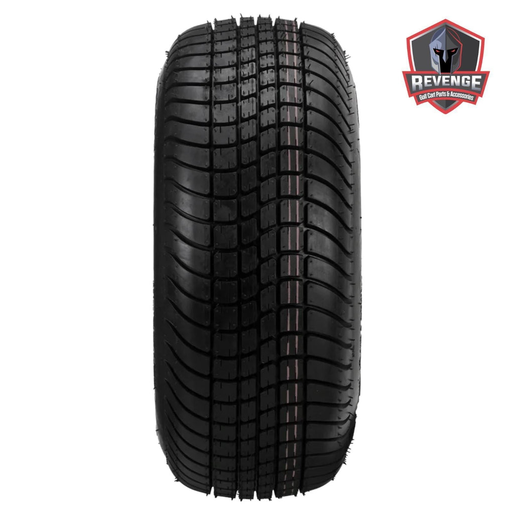 10" Casino Machined Black Golf Cart Wheels and Tires Combo (205/65-10) Set of 4