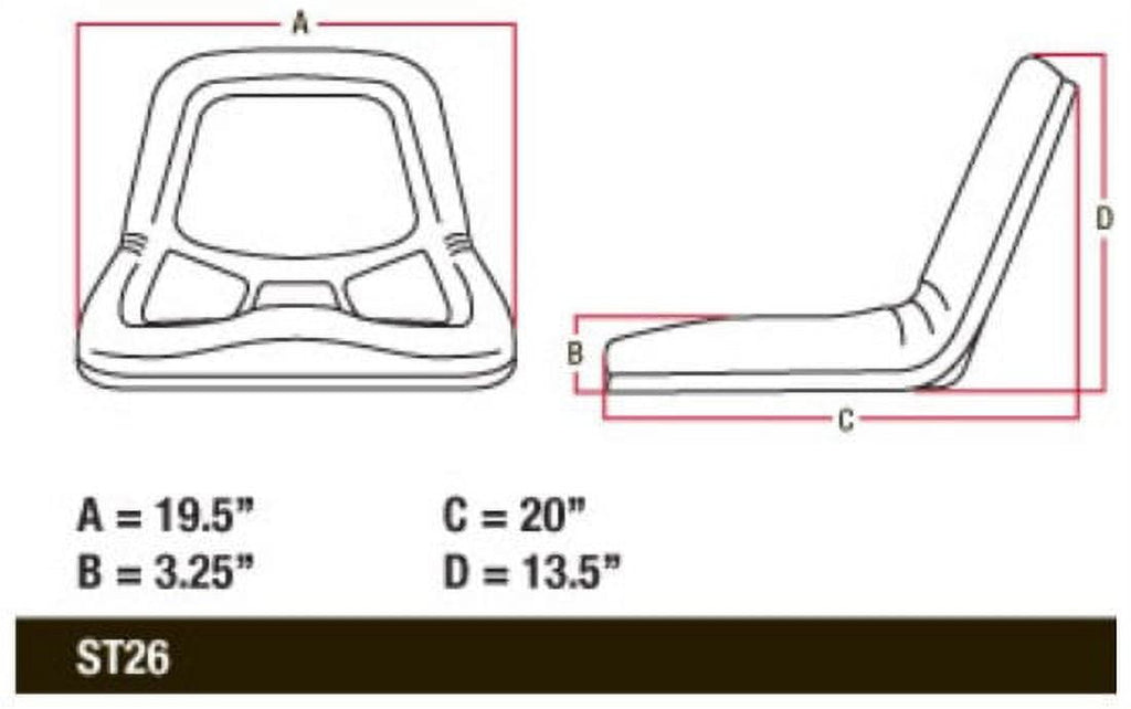 Highback Seat Fits Cub Cadet Lawn Tractor