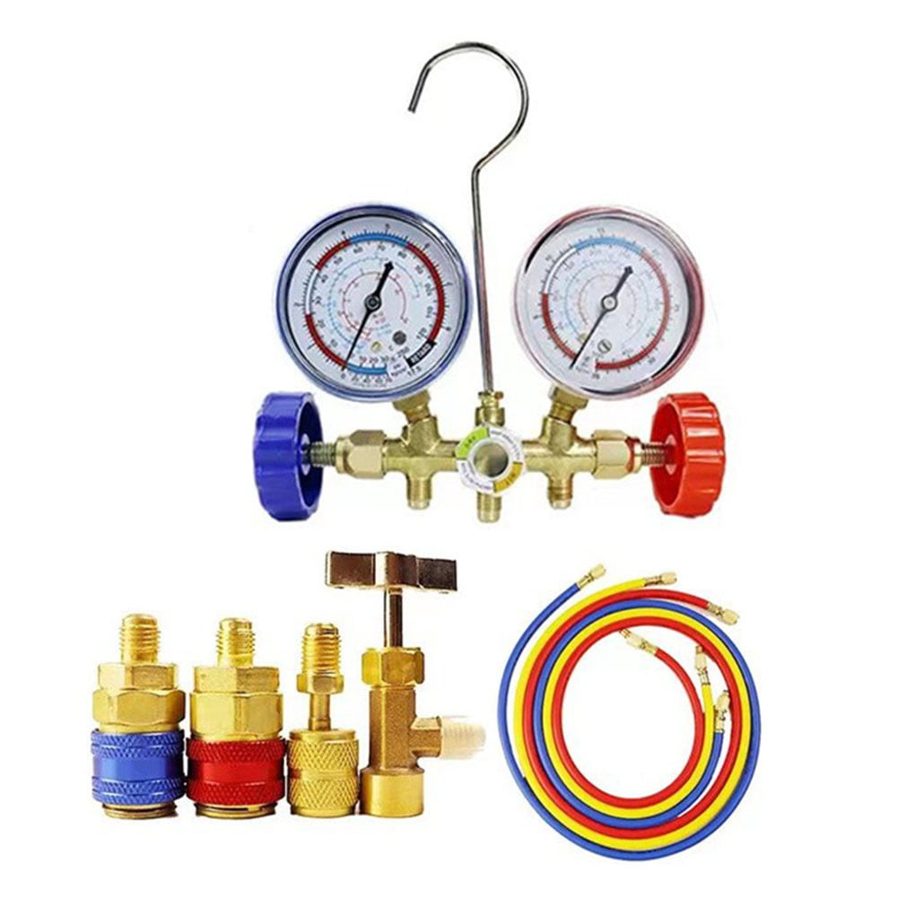 BLUESON Manifold Gauge Kit Air Conditioning Tool For R410A R32 R404A R134A
