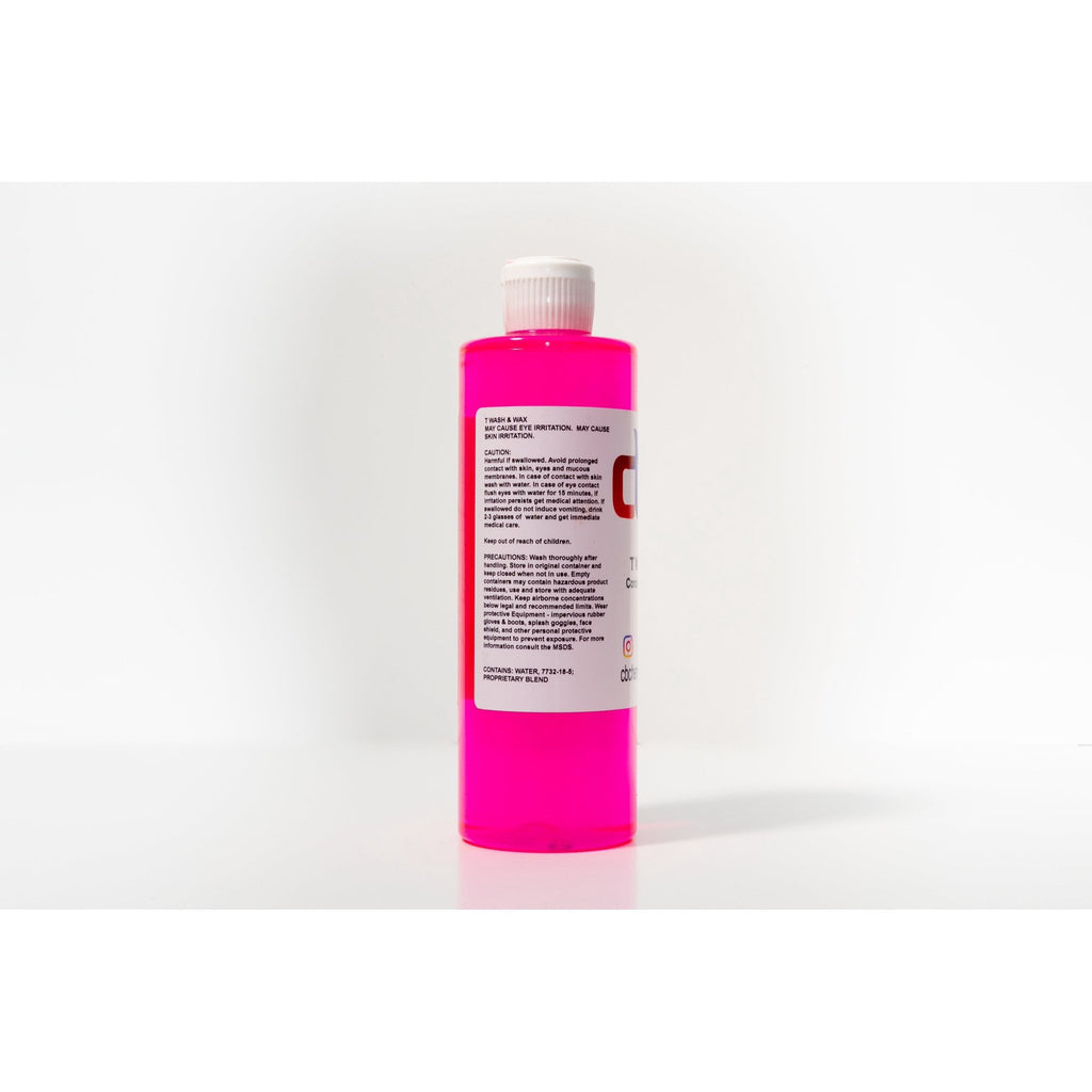 CB Chemical T Wash & Wax Concentrated Shampoo, Foaming Car Wash Soap - Car Wax Polish Detail Spray, Pressure Washer, Safe for Cars, Trucks, Motorcycles, RVs & More - 16 Fl Oz
