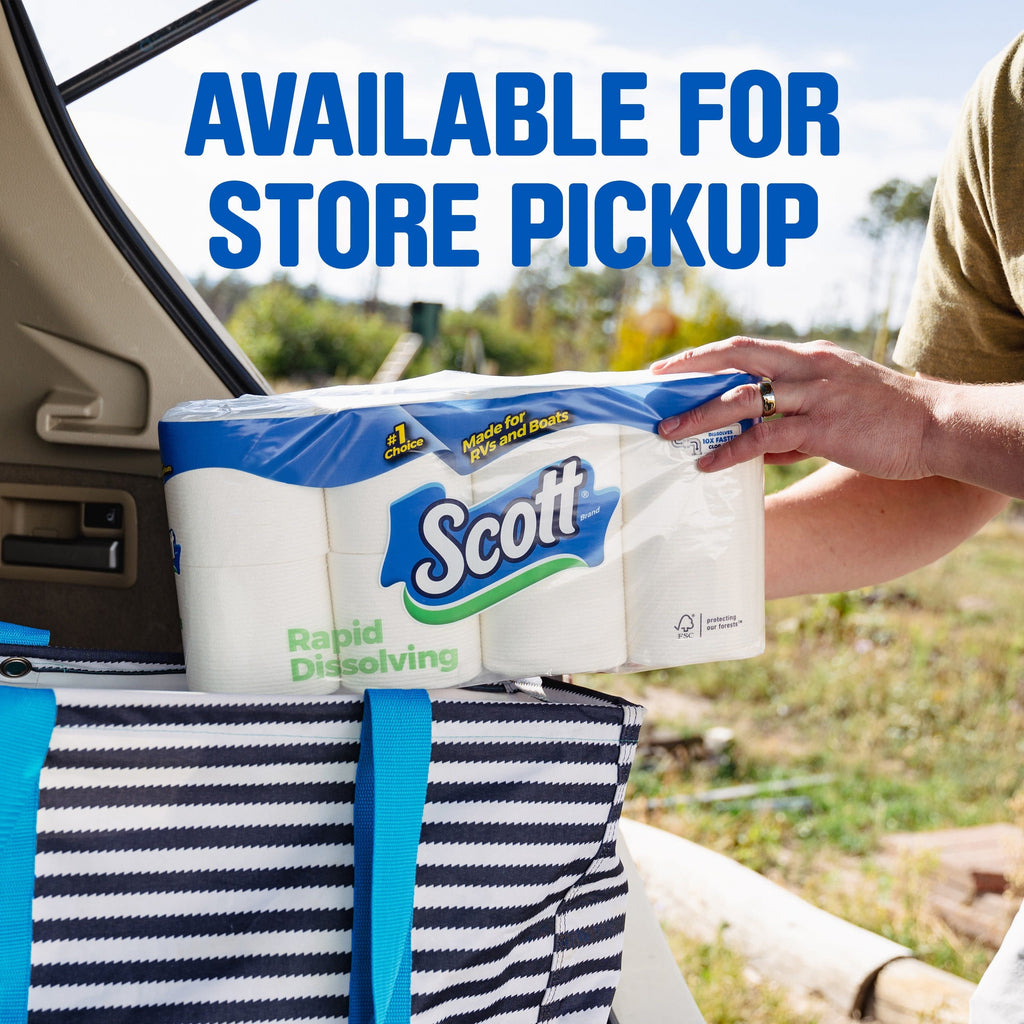 Scott Rapid-Dissolving Toilet Paper, 8 Double Rolls, 231 Sheets Per Roll (1,848 Total)
