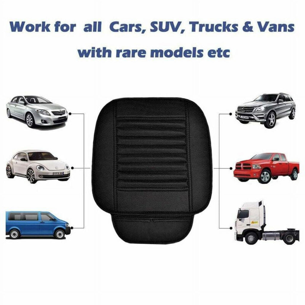 Car Front Full Surround Seat Cover Breathable PU Leather Pad Mat Chair Cushion
