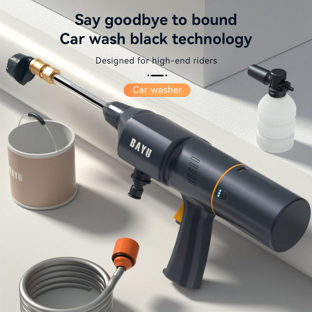 DTOWER Car Washing Cordless Pressure Washer,6-in-1 Portable Powerful Water Gun Smart Kit (19200mAh) For Washing, Vacuuming, Inflating