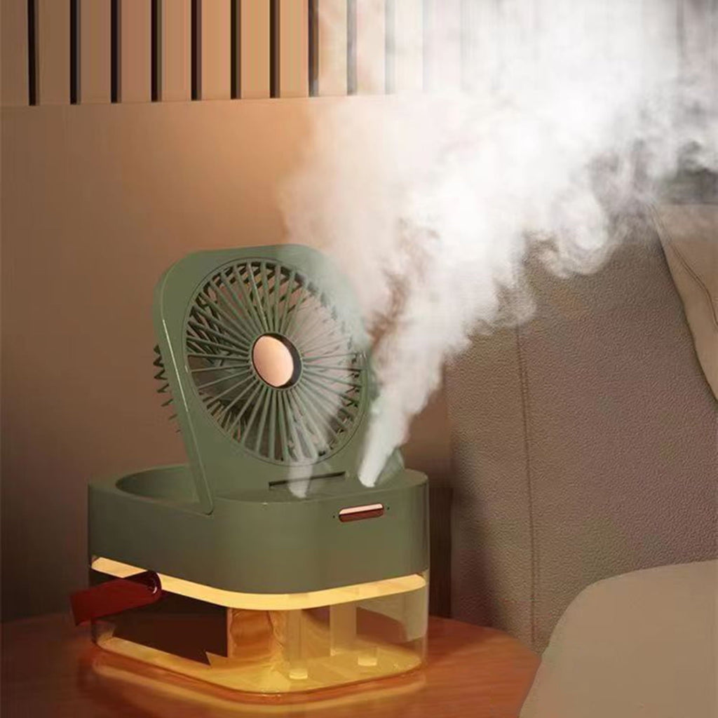 Poseidon Portable Mini Personal Evaporative Air Cooler with 3 Speeds LED Light Large Capacity Water Tank Personal Desk Air Conditioner Fan