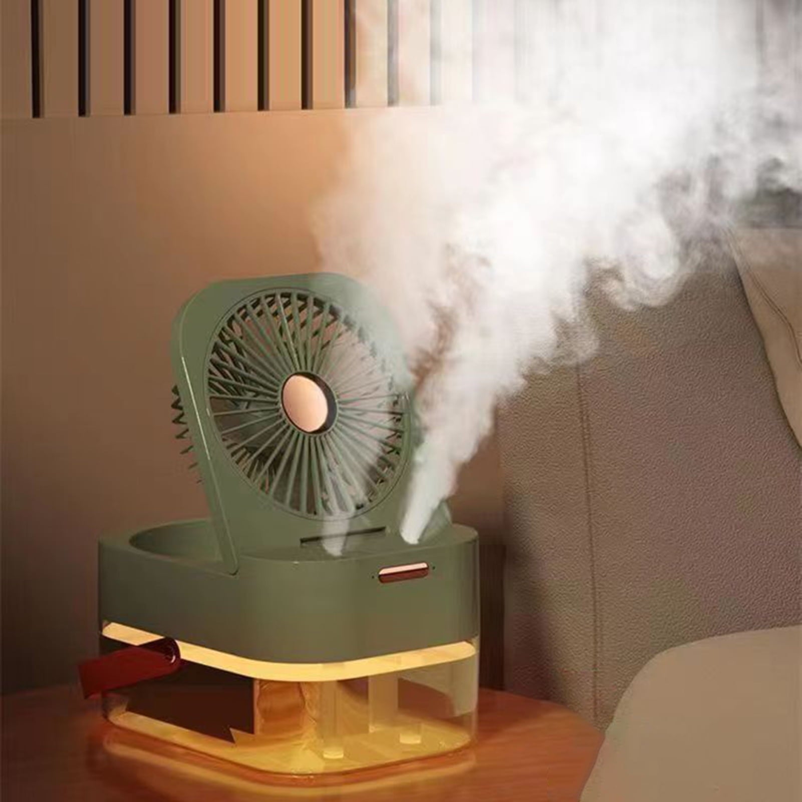 Poseidon Portable Mini Personal Evaporative Air Cooler with 3 Speeds LED Light Large Capacity Water Tank Personal Desk Air Conditioner Fan