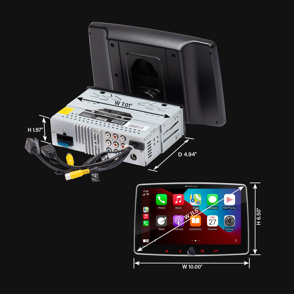 Planet Audio P100CPAC Apple CarPlay Android Auto Car Audio Stereo System