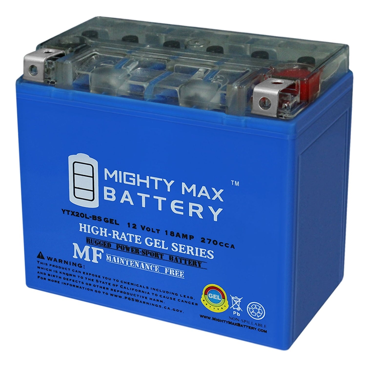 YTX20L-BS GEL Battery for Harley-Davidson XL883R Sportster 883R 02-03