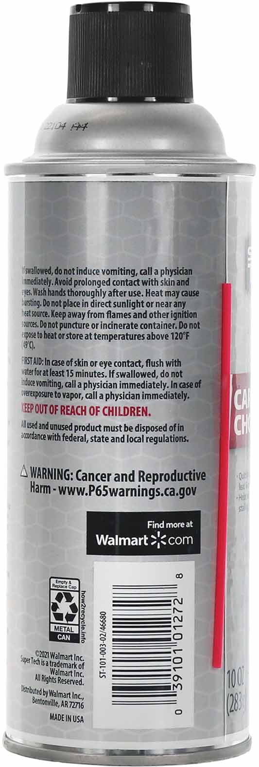 Super Tech Carburetor Cleaner — 10% VOC, 10 oz.