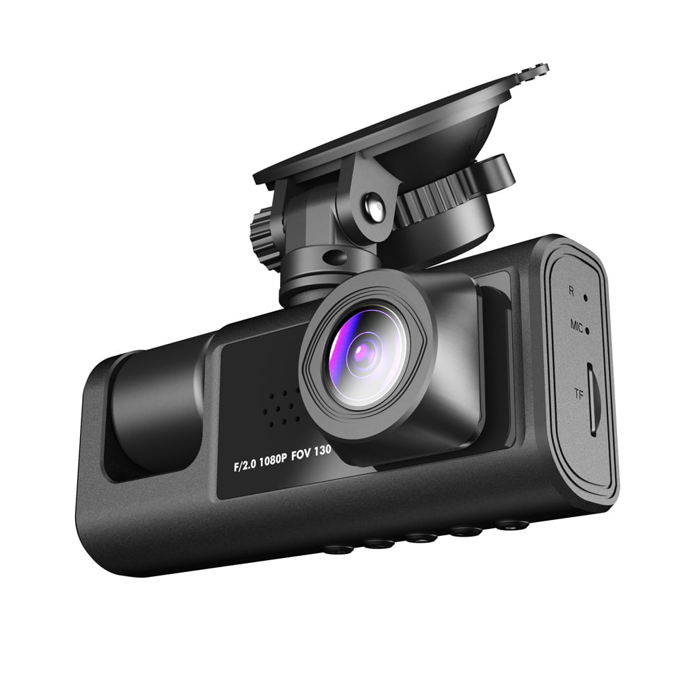 Aumotop 3 Channel Dash Cam Front and Rear Inside, 1080P Dash Camera for Cars, Dashcam Three Way Triple Car Camera with IR Night Vision, Loop Recording, G-Sensor, Parking Monitor, One-Key Lock