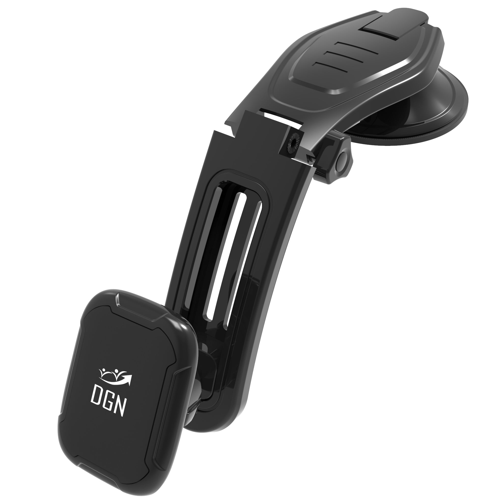 DGN Adjustable Strong Magnetic Car Phone Mount for Dashboard & Windshield, Adjustable Arm, Adjustable Head, Handsfree Phone Stand, Compatible with iPhone, Samsung & All Phones