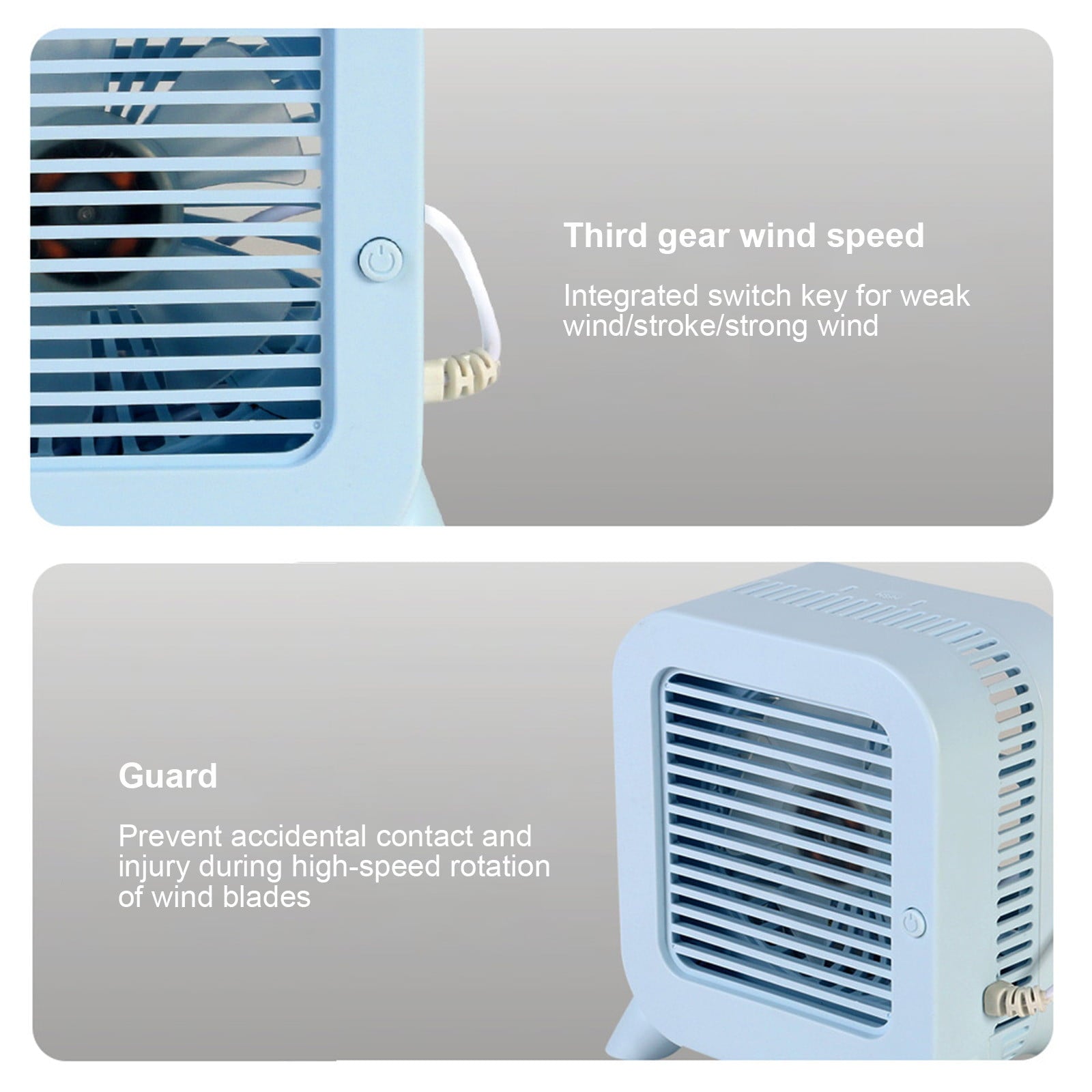 Portable Conditioner, Upgraded Mini Personal Evaporative Cooler Fan With Antis-Leakage Water,3 Speeds, Ultra-Quiet For Room Bedroom Office Home Tent