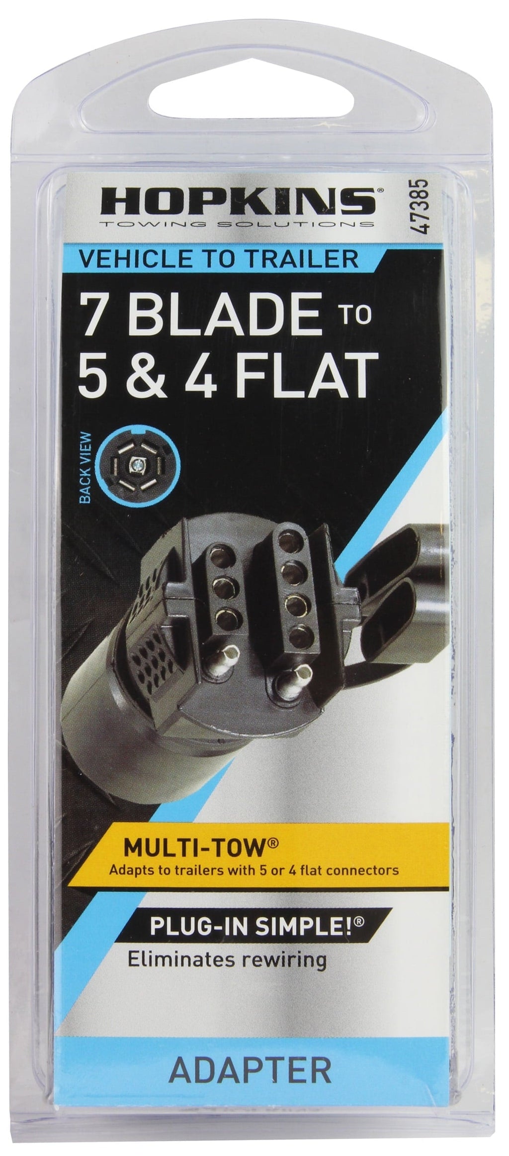 Hopkins Towing Solutions Multi-Tow 7 Blade to 5 and 4 Flat Adapter, New, 47385