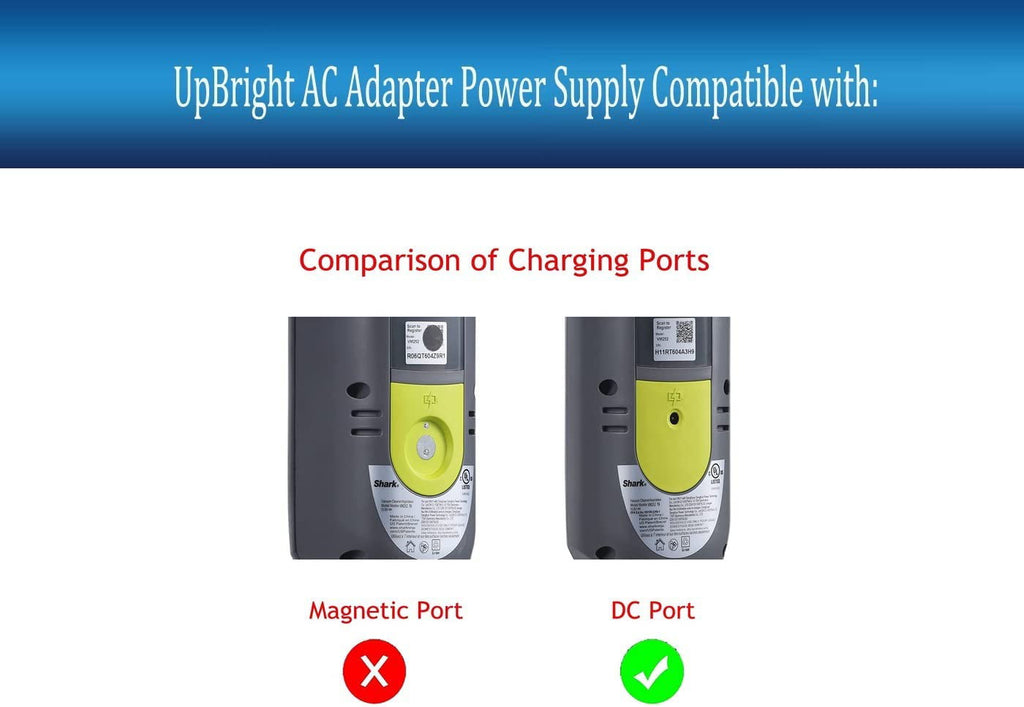 UpBright 13.3V AC/DC Adapter Compatible with Shark VM190 26 VM19026 10.8V 10.8VDC Li-ion Battery VACMOP Cordless Hard Floor System Vacuum Mop Hand Vac Cleaner 13.3VDC 0.75A Power Supply Cord Charger
