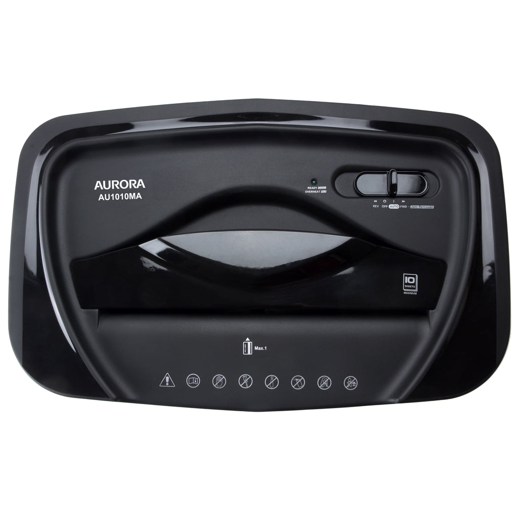 Aurora GB AU1010MA High-Security 10-Sheet Micro-Cut Paper and Credit Card Shredder with 5.2-Gallon Easy Lift Wastebasket