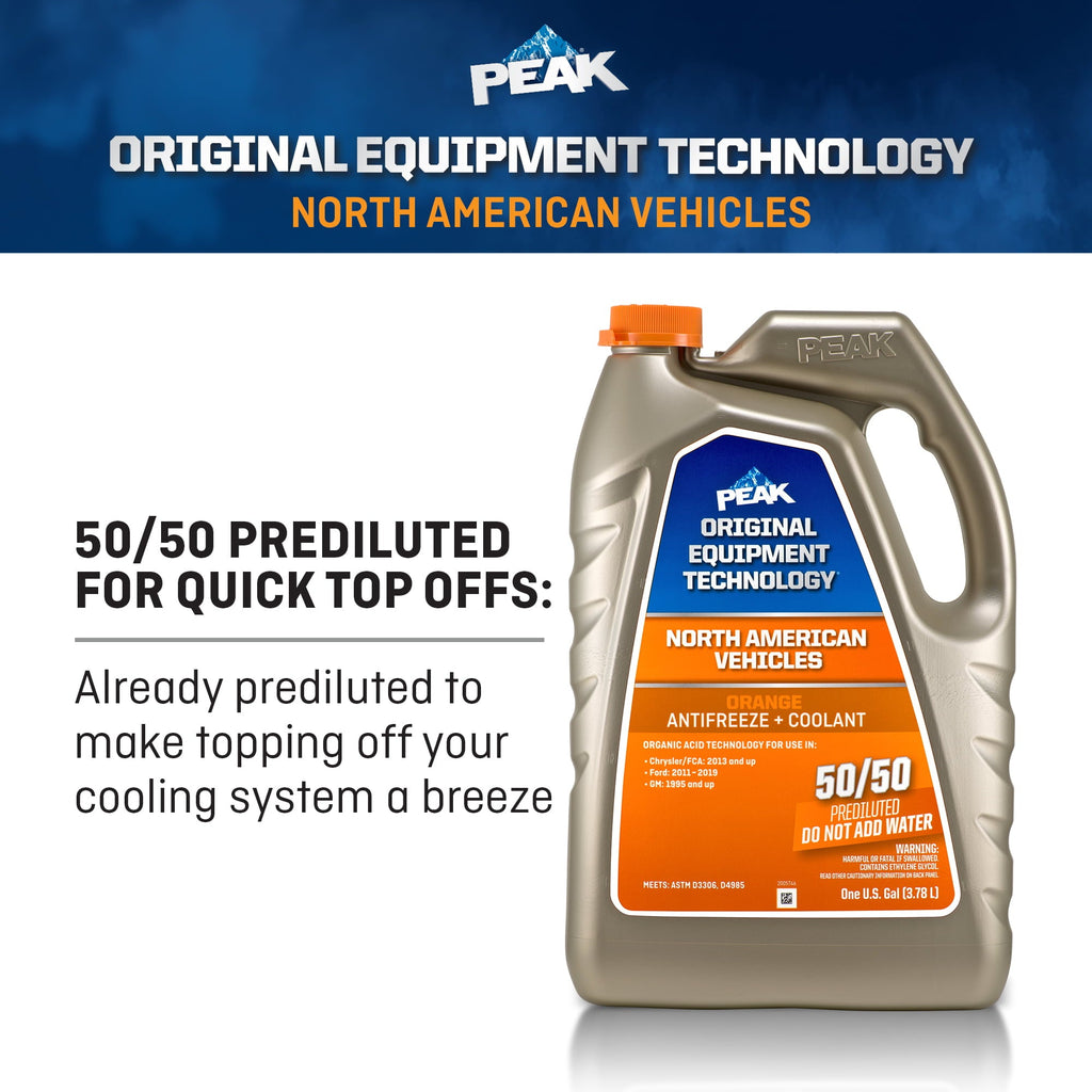 PEAK Original Equipment Technology Antifreeze for North American Vehicles - Orange