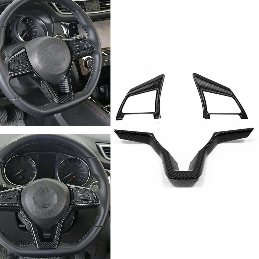 3pcs Carbon fiber Look Steering Wheel Trim For Nissan Sentra 2020 2021