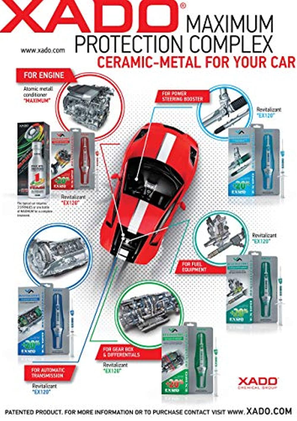 Xado Atomic Metal Conditioner Maximum SUV with 1 Stage Revitalizant 60K Engine Treatment and Additive for up to 10  Qt Oil