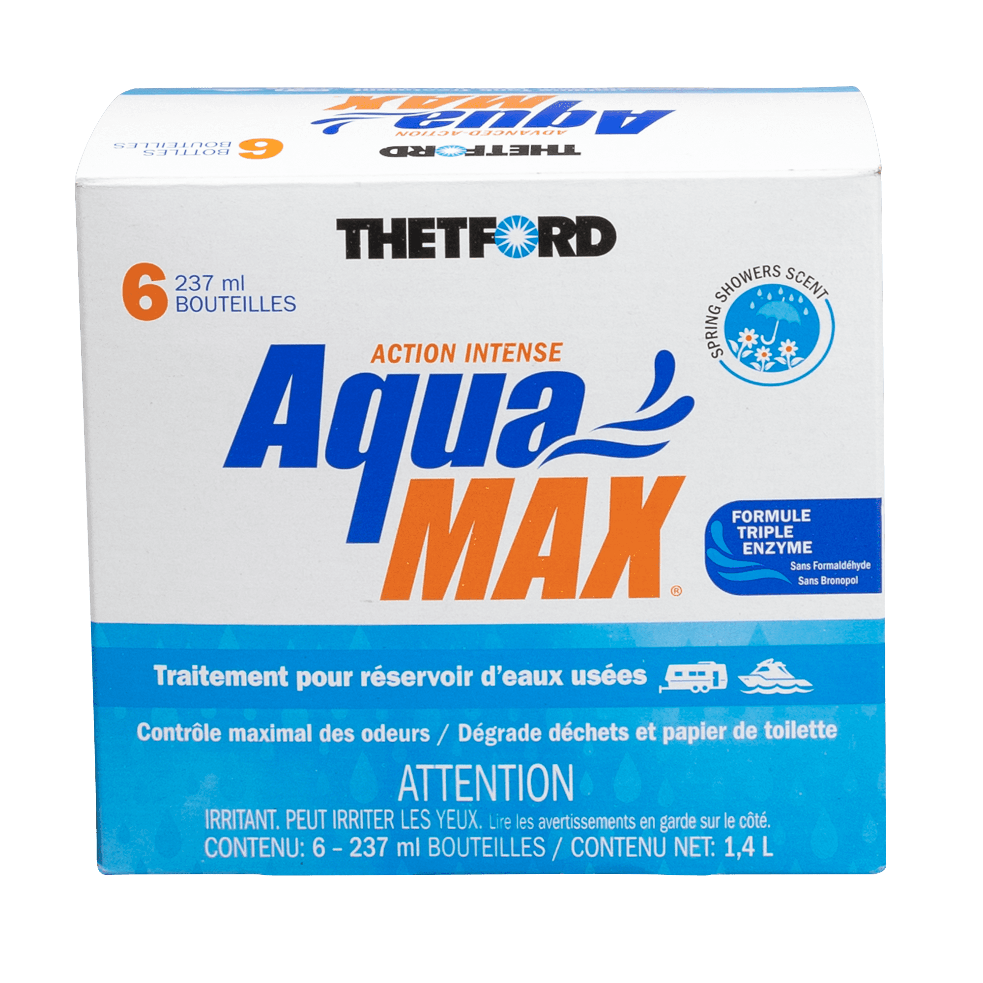 Thetford AquaMax Spring Showers Liquid Holding Tank Treatment 8 oz, Pack of 6