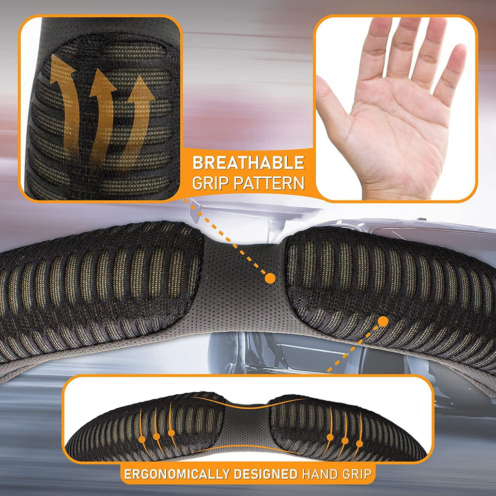 Goodyear, High Race Performance Steering Wheel Cover, Non-Slip, High Grip, Black, GY1499