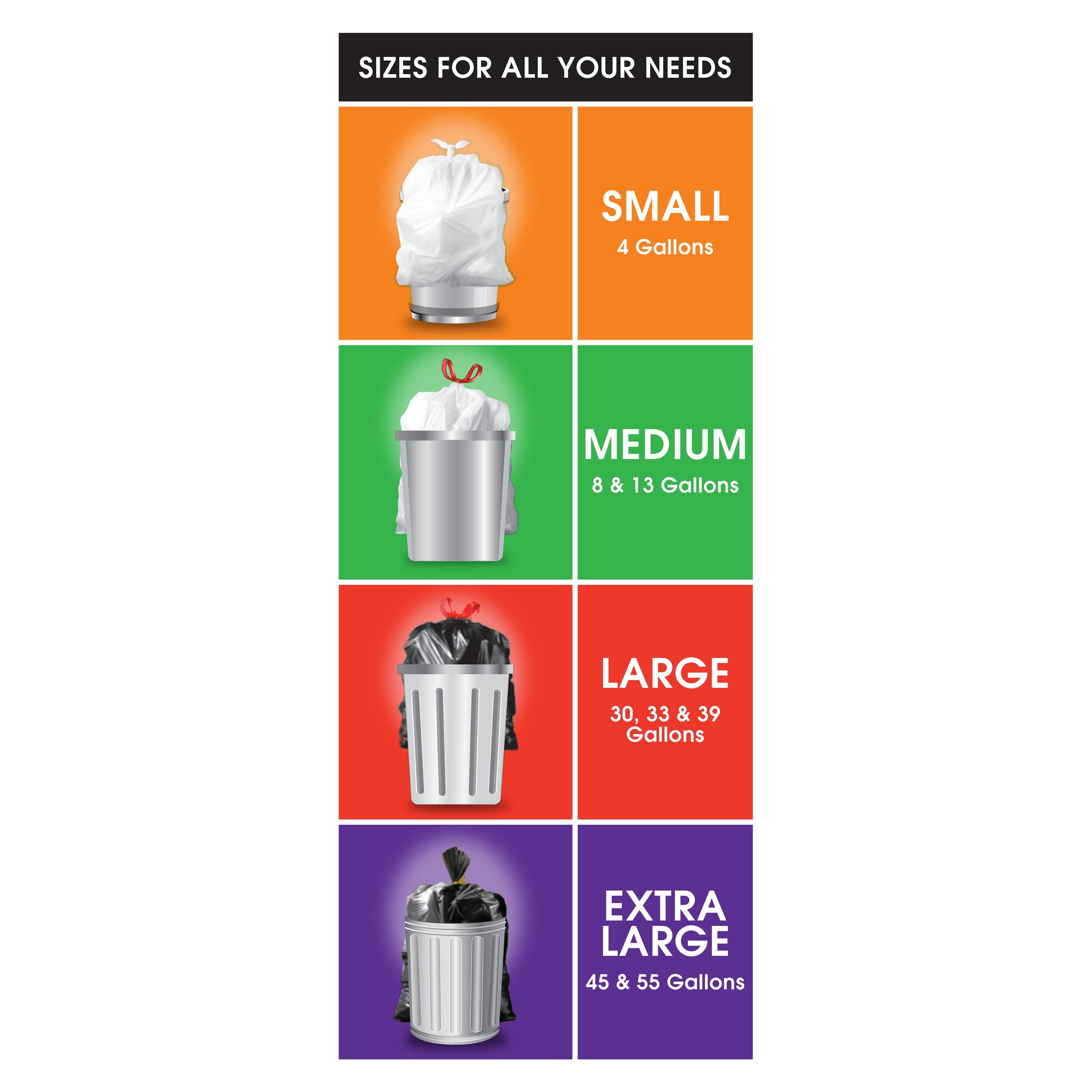 Great Value Strong Flex 13-Gallon Drawstring Tall Kitchen Trash Bags, Fresh Scent, 40 Bags