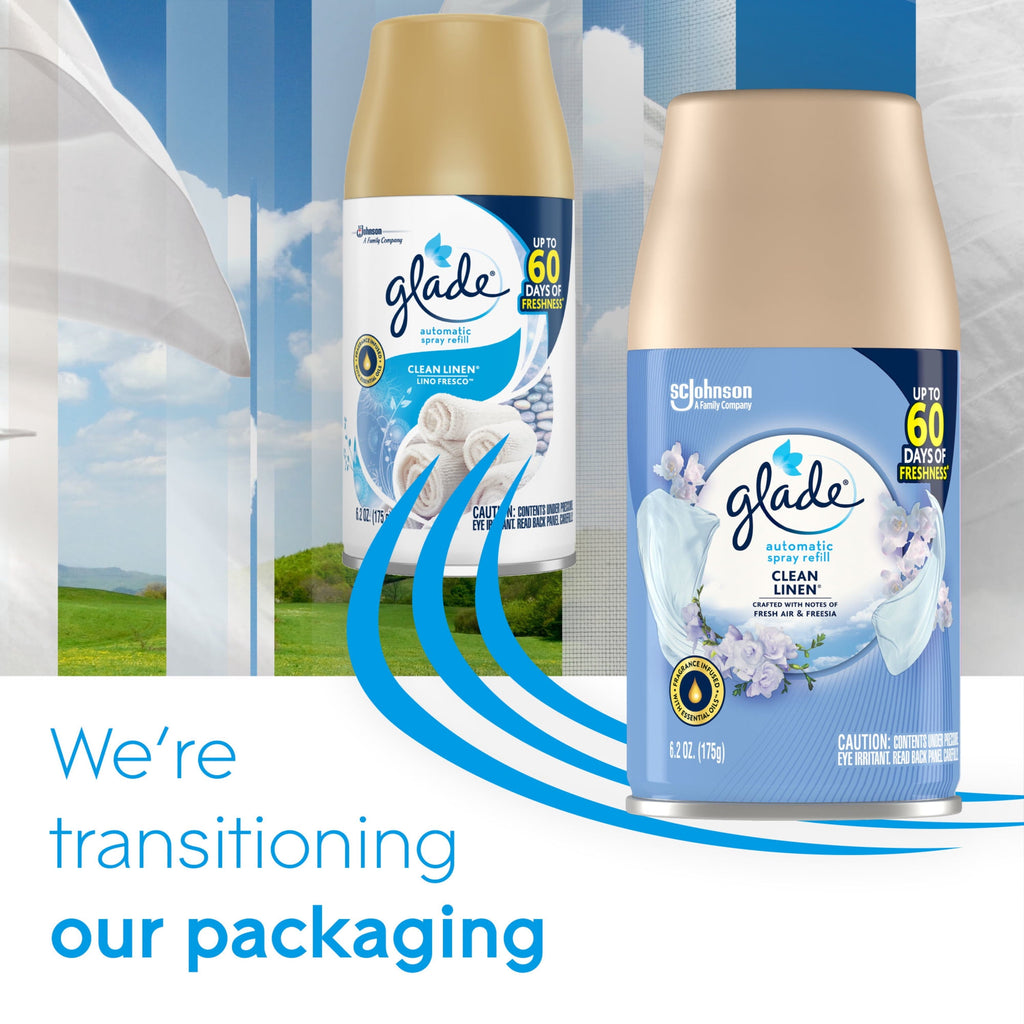 Glade Automatic Spray Refill, Air Freshener, Clean Linen™, 6.2 oz