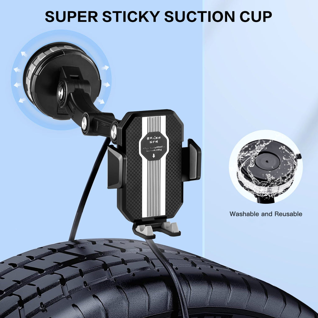Zacro Universal Car Phone Holder Dashboard Windshield Phone Mount 360° Rotatable Suction Phone Holder for iPhone Smartphones