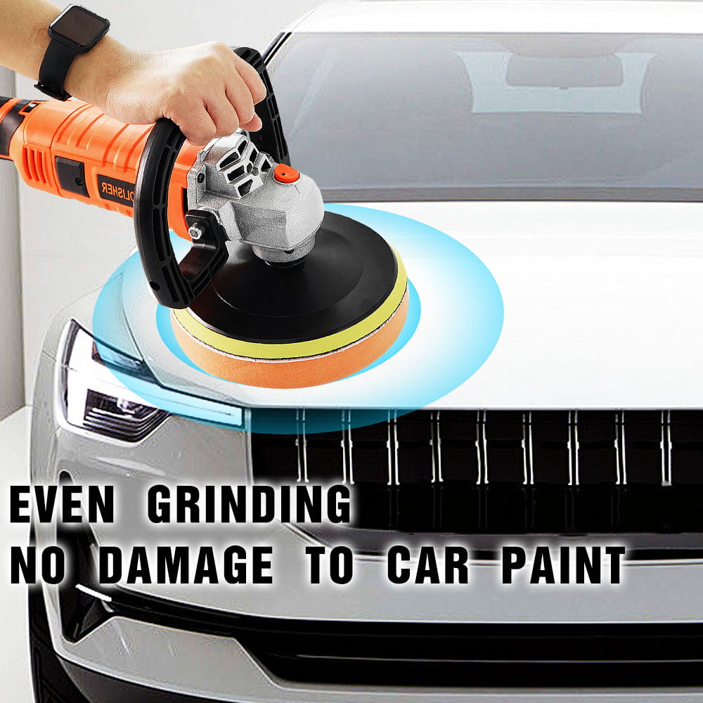 Buffer Polisher for Car Detailing, 1580W Variable Speed Car Polisher,7-Inch, Dual Action Random Orbital, Detachable Handle Car Waxing Cleaning Kit Perfect for Car/Boat/Home Appliance