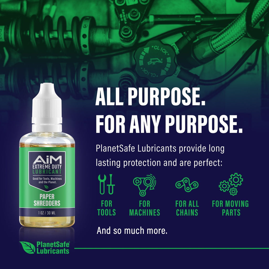 Paper Shredder Oil / Lubricant | 1oz AiM Extreme Duty | PlanetSafe Lubricants